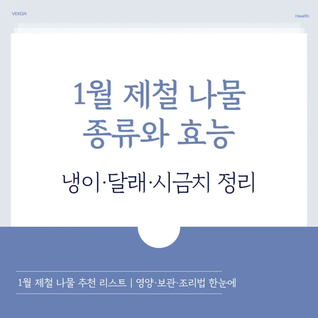 1월 제철 나물