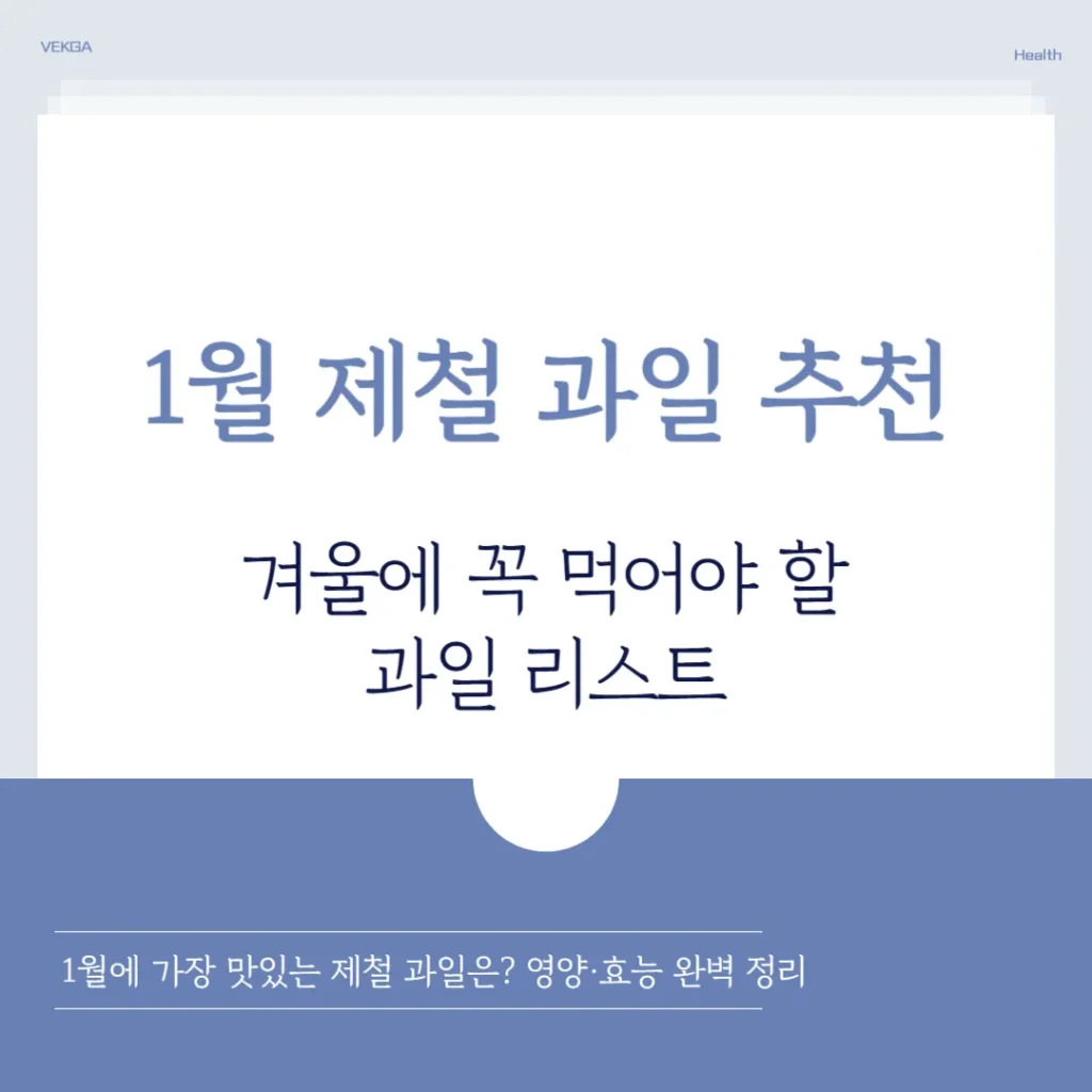 1월 제철 과일