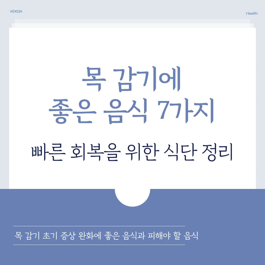 목 감기에 좋은 음식 총정리, 증상 완화에 도움 되는 식단 가이드